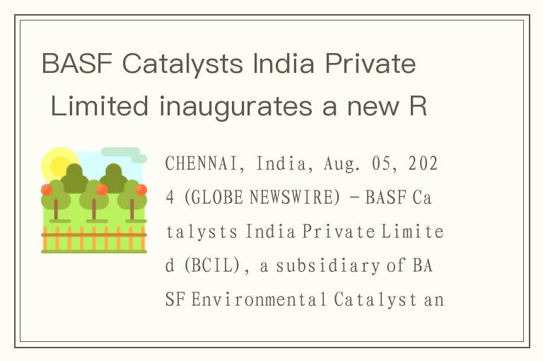 BASF Catalysts India Private Limited inaugurates a new RD&A lab for automotive emissions control