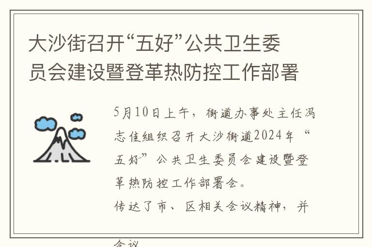 大沙街召开“五好”公共卫生委员会建设暨登革热防控工作部署会