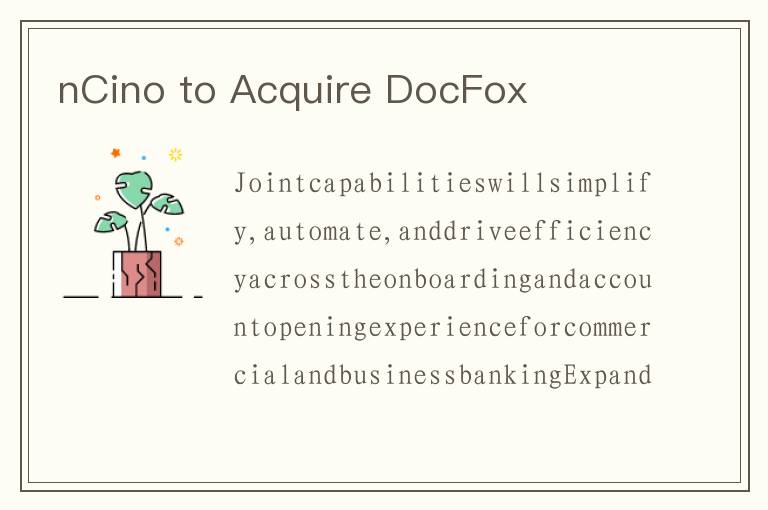nCino to Acquire DocFox