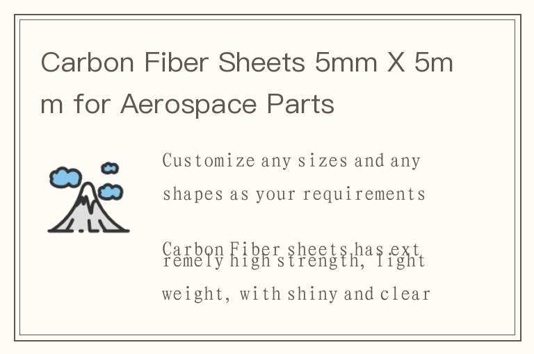 Carbon Fiber Sheets 5mm X 5mm for Aerospace Parts